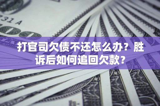 北京打官司欠债不还怎么办？胜诉后如何追回欠款？