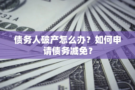 北京债务人破产怎么办？如何申请债务减免？